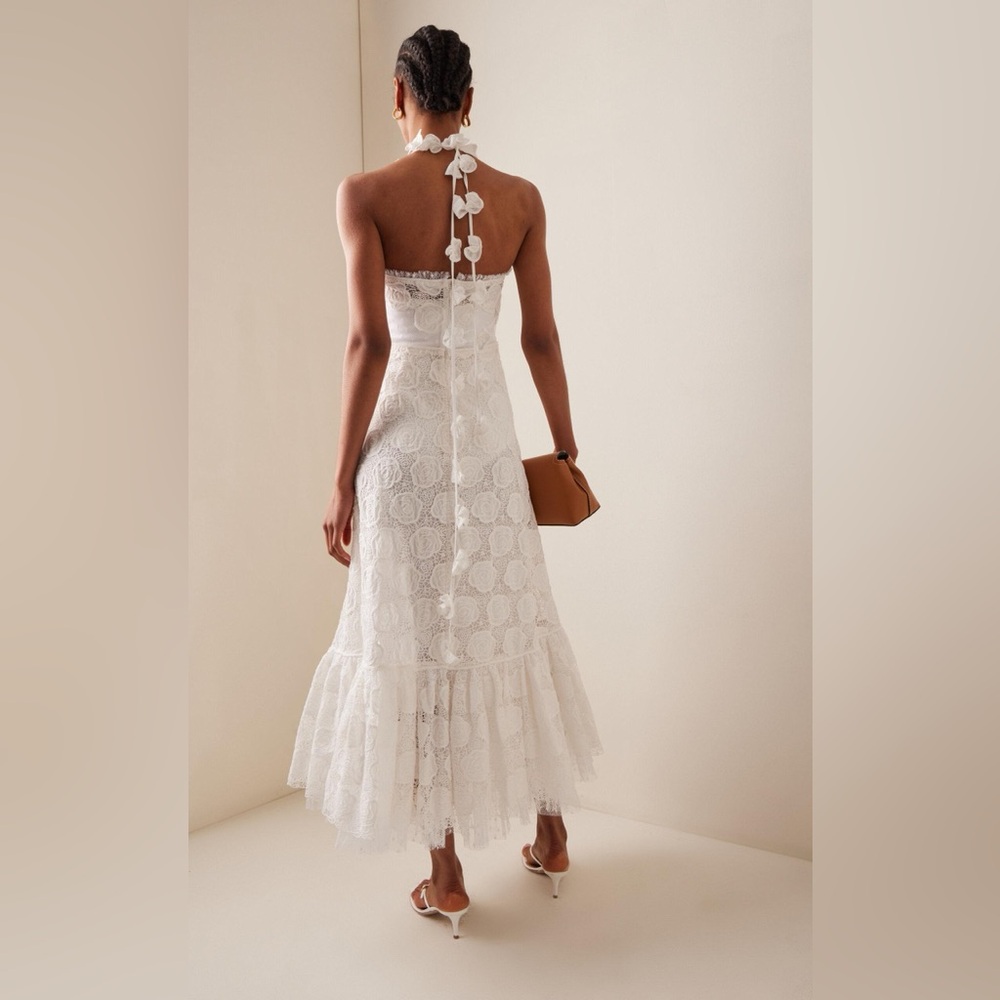 Alexis Women's White Villanelle Embroidered Lace Maxi Dress size L - Picture 2 of 9